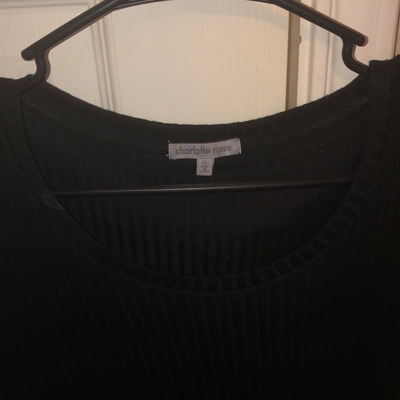 Mesh floral long sleeve w/ black long sleeve - Picture 6 of 8